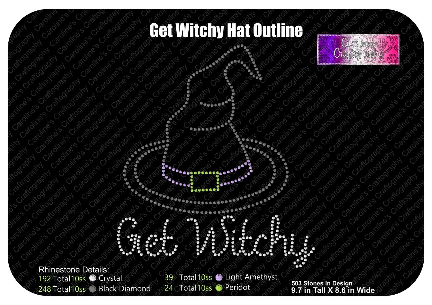 Get Witchy Hat Outline Stone