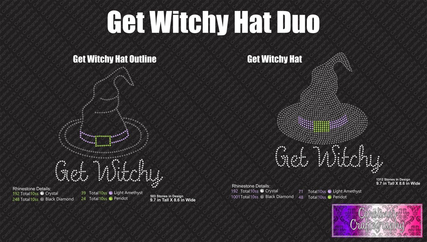 Get Witchy Hat Stone Duo