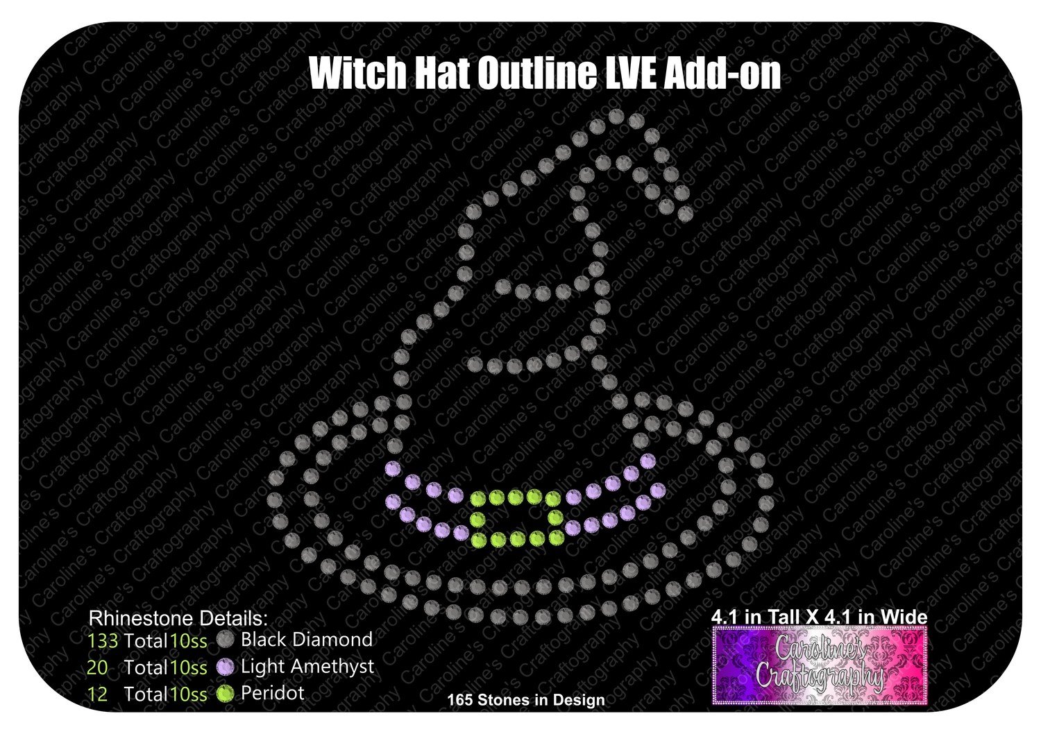 Witchy Hat Outline LVE Add-on Stone