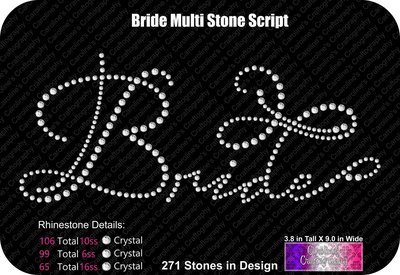 Bride Multi Stone Script