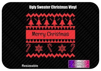 Merry Christmas Ugly Sweater Vinyl