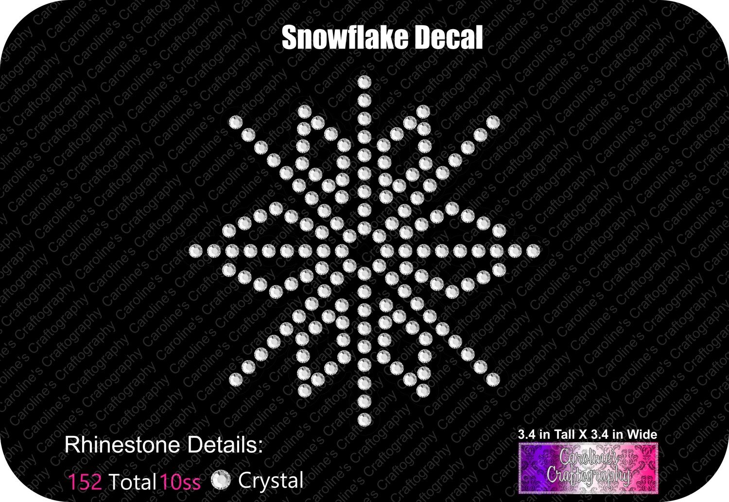 Snowflake Decal Stone
