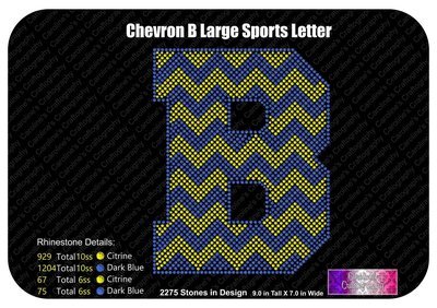 B Chevron Large Sports Letter