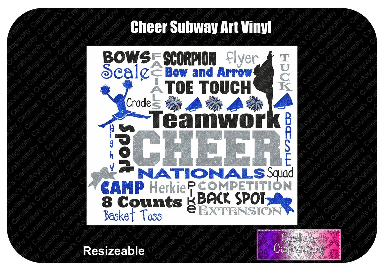 Cheer Subway Art Vinyl