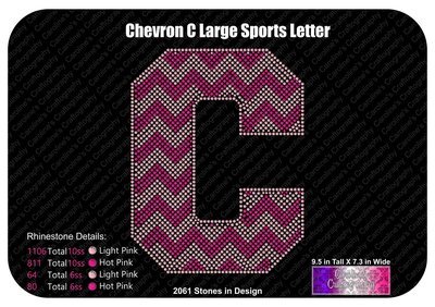 C Chevron Large Sports Letter