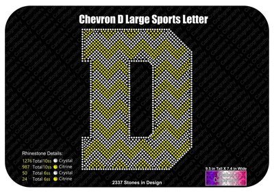 D Chevron Large Sports Letter