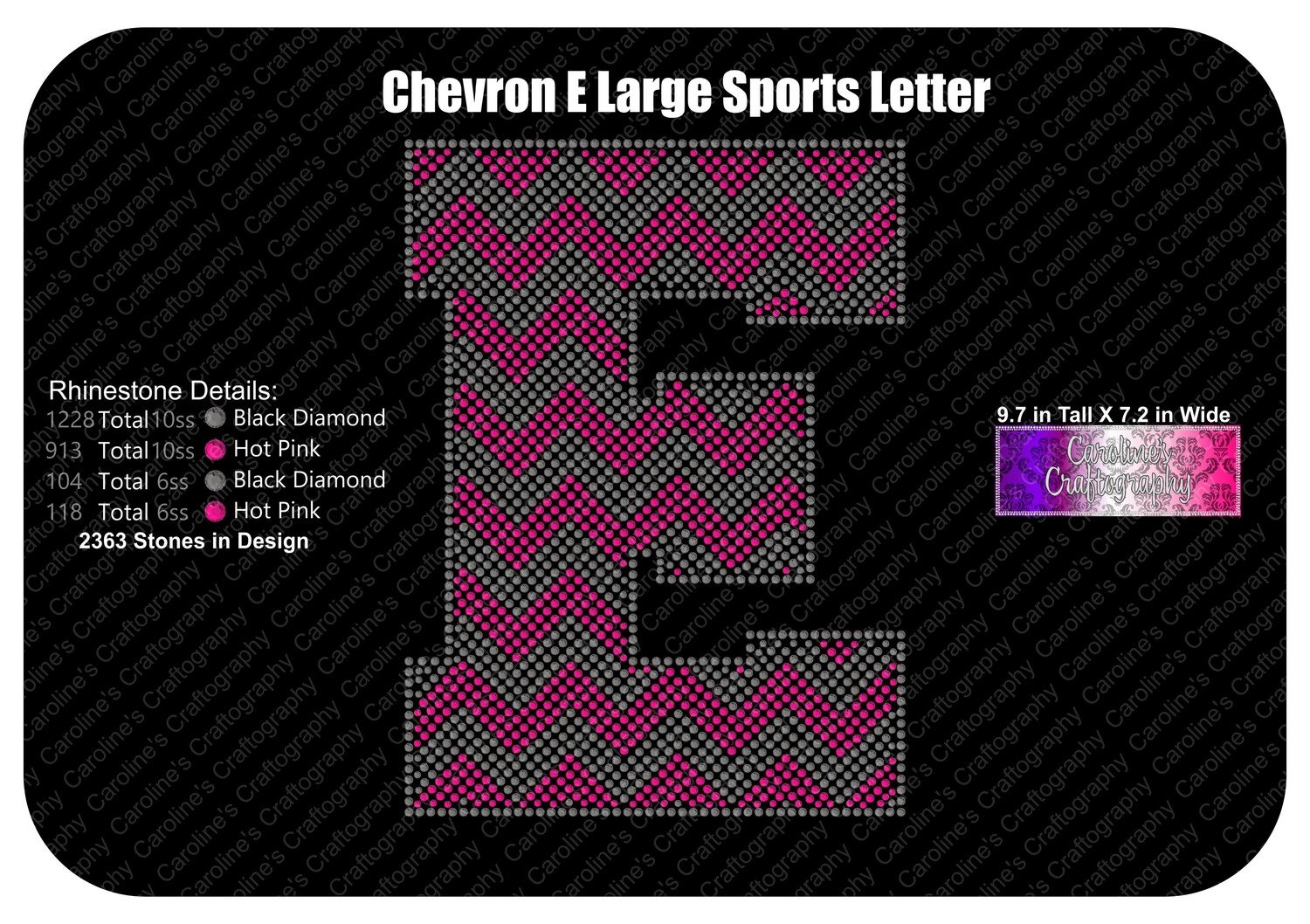 E Chevron Large Sports Letter