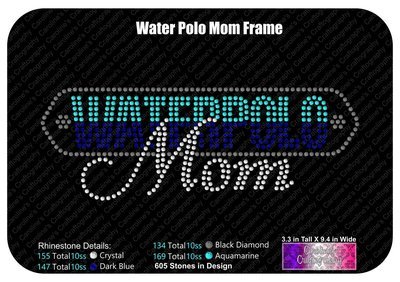 Waterpolo Mom Frame Stone