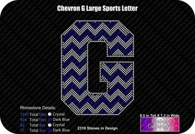 G Chevron Large Sports Letter
