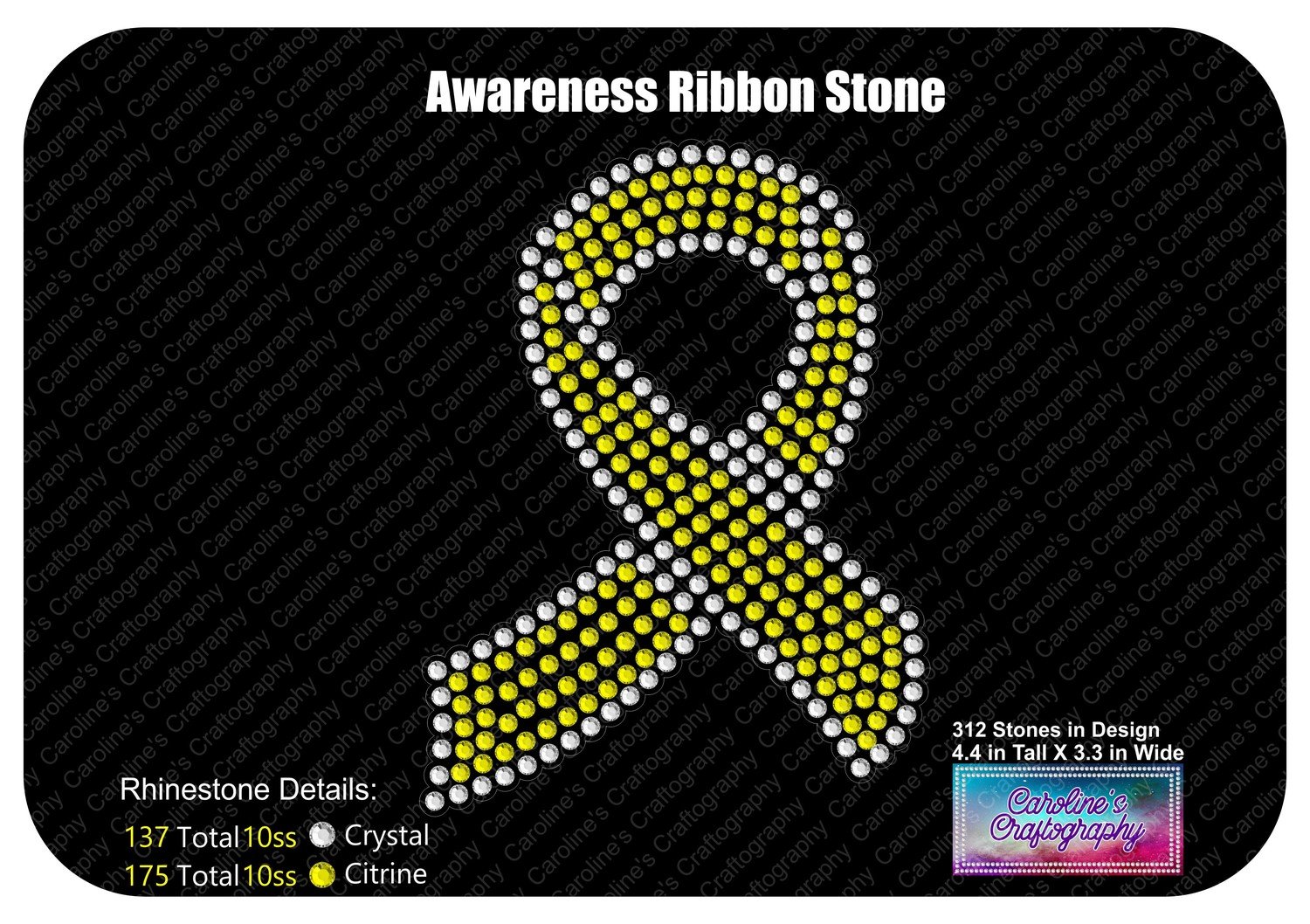 Awareness Ribbon Small Decal Stone