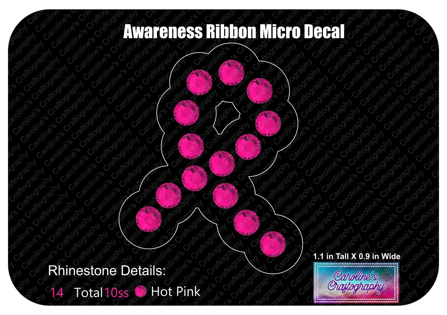 Awareness Ribbon Micro Decal Stone