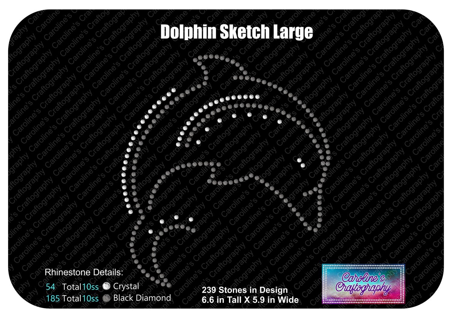 Dolphin Sketch Large Stone