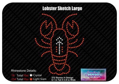 Lobster Sketch Large Stone