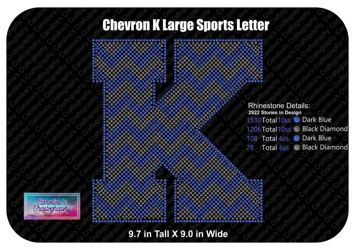 K Chevron Large Sports Letter
