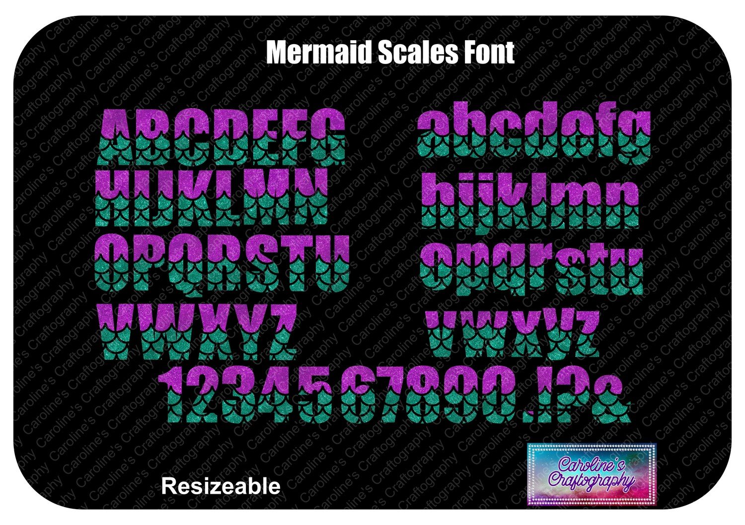 Mermaid Scales Font Vinyl