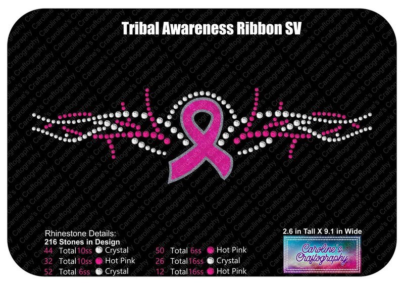 Tribal Awareness Ribbon  Stone Vinyl