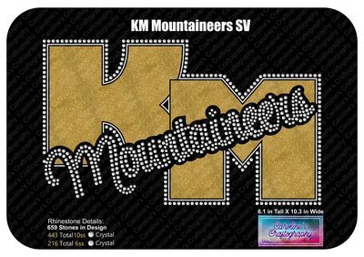 KM Mountaineers Rhinestone Vinyl Shirt (Black)