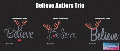 Believe Antlers Red Nose Vinyl Trio