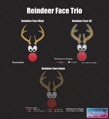 Reindeer Face Trio