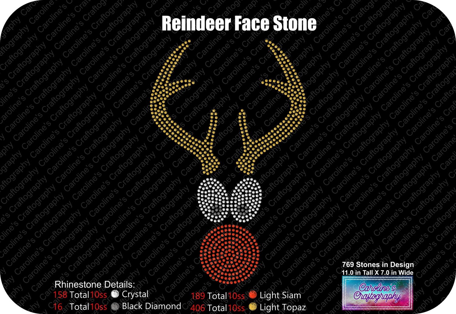 Reindeer Face Stone