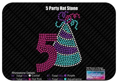 Party Hat Number 5 Stone