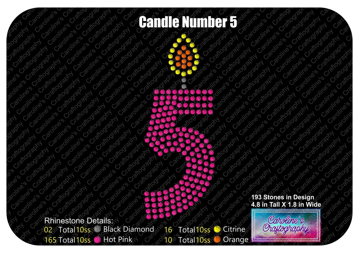 Candle Number 5 Stone