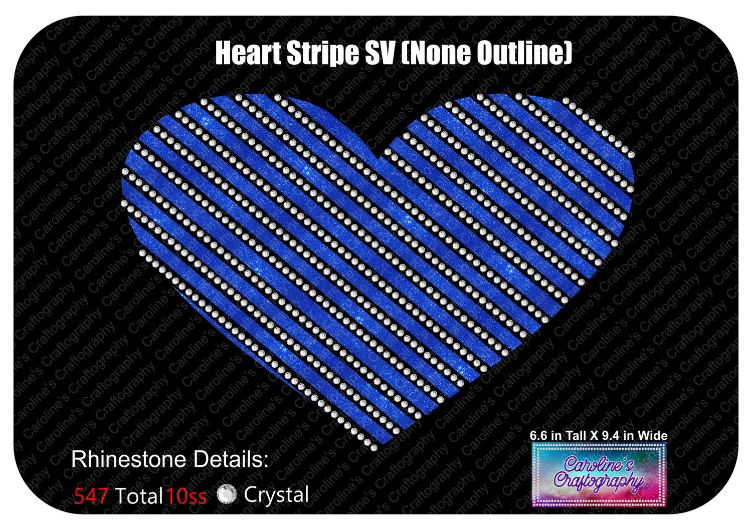 Heart Striped Stone Vinyl (None Outlined)