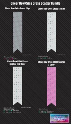 Cheer Bow Criss Cross Scatters Bundle