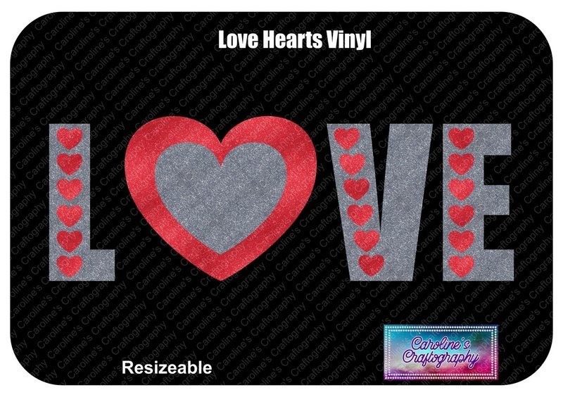 Love Hearts with Heart O Vinyl