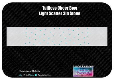 Tailless Cheer Bow Light Scatter 3in Stone