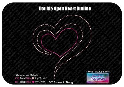 Double Open Heart Outline Stone