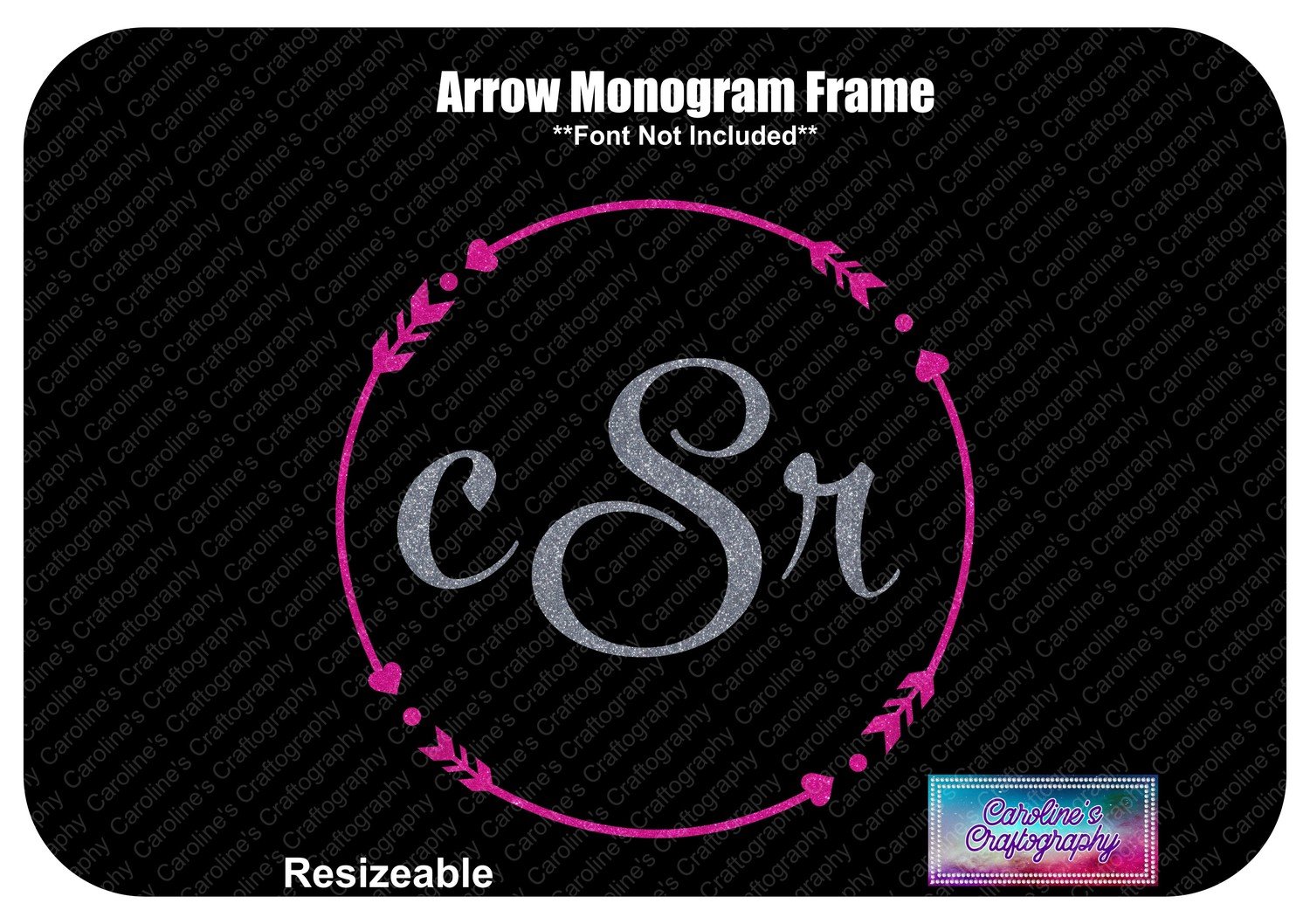 Arrow Monogram Frame Vinyl