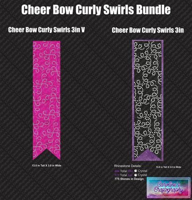 Cheer Bow Curly Swirls Bundle