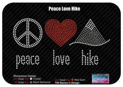 Peace  Love Hike Stone