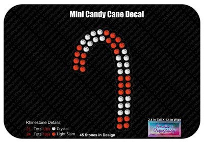 Mini Candy Cane Decal