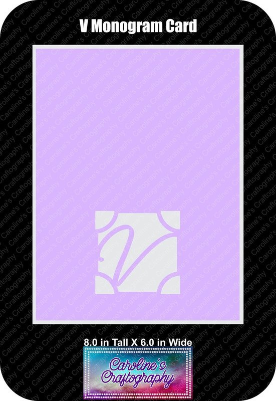 V Monogram Card Base