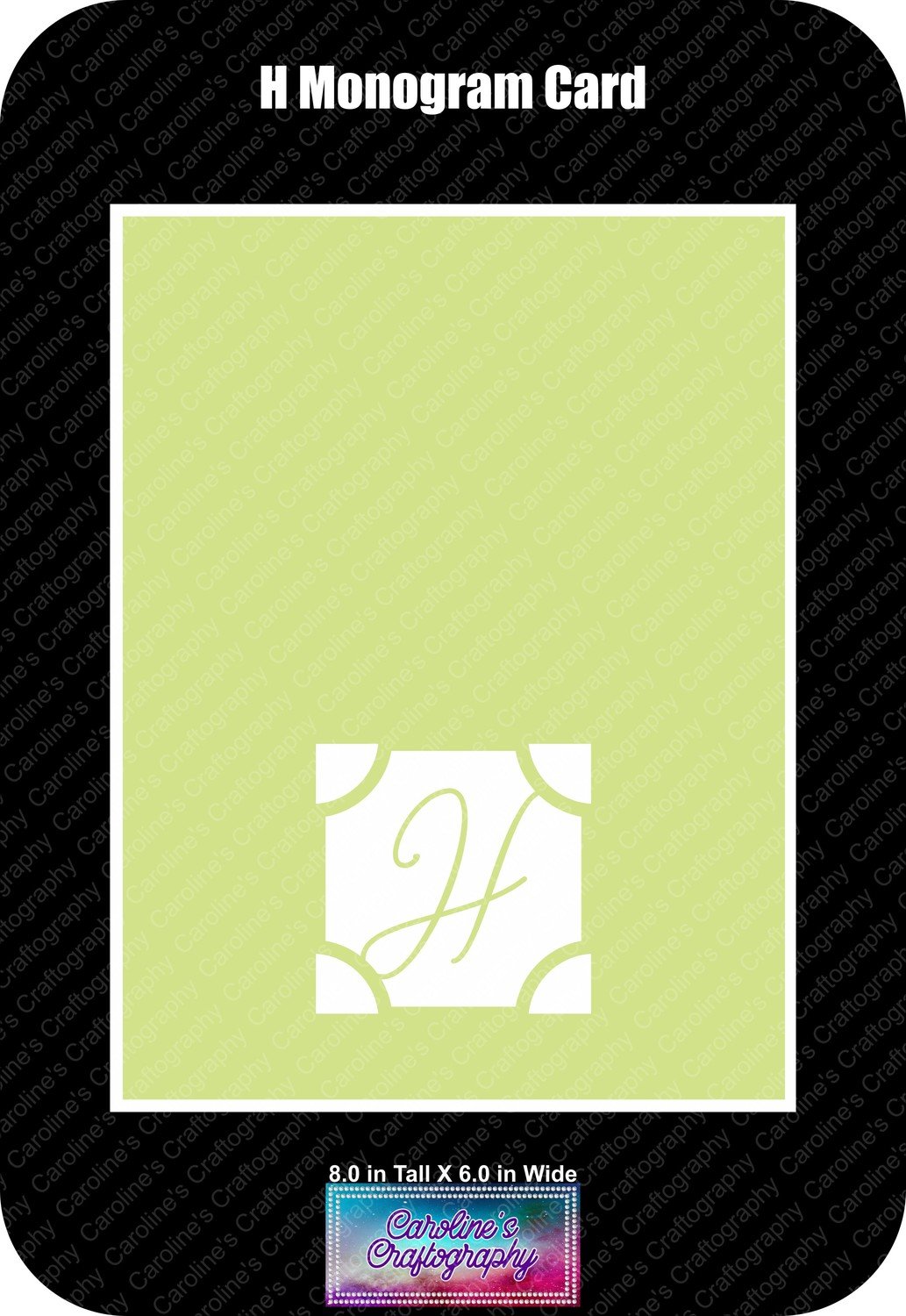 H Monogram Card Base