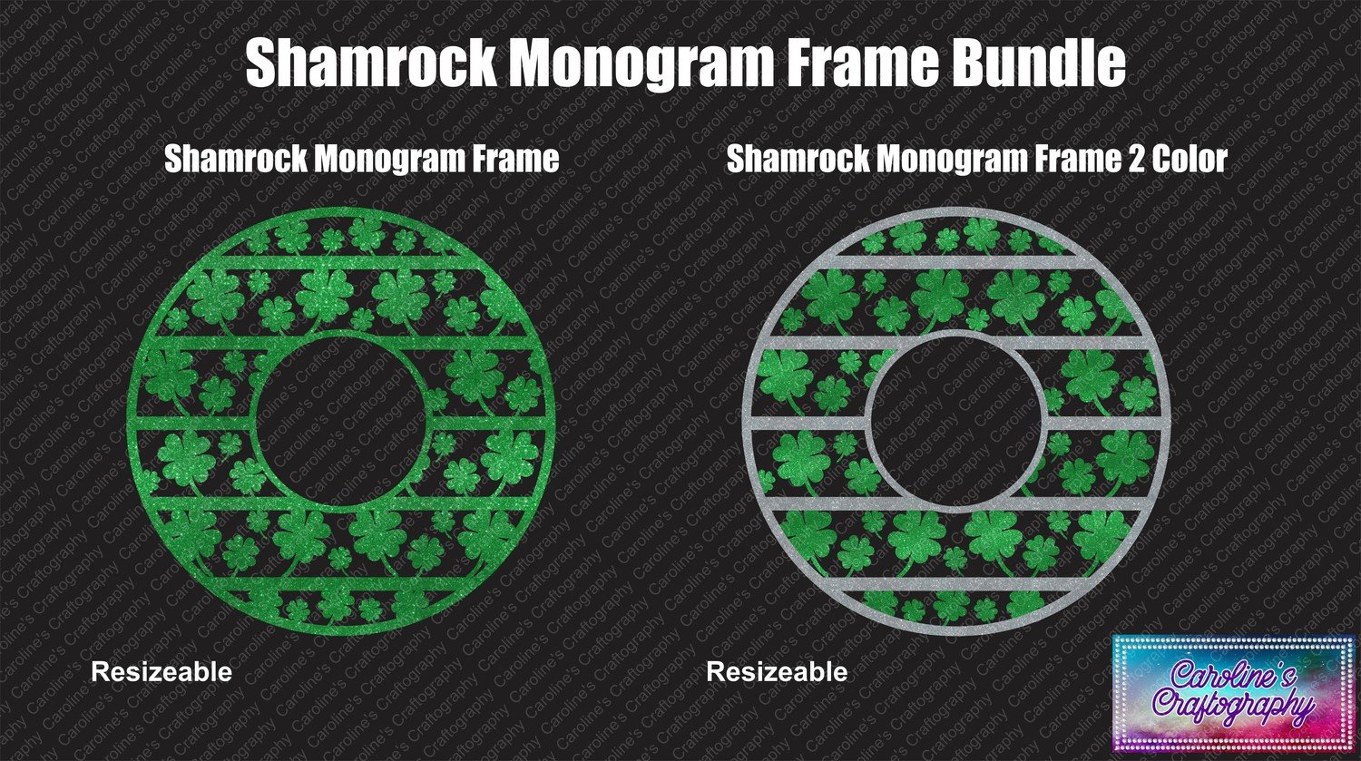 Shamrock Monogram Frame Vinyl Bundle
