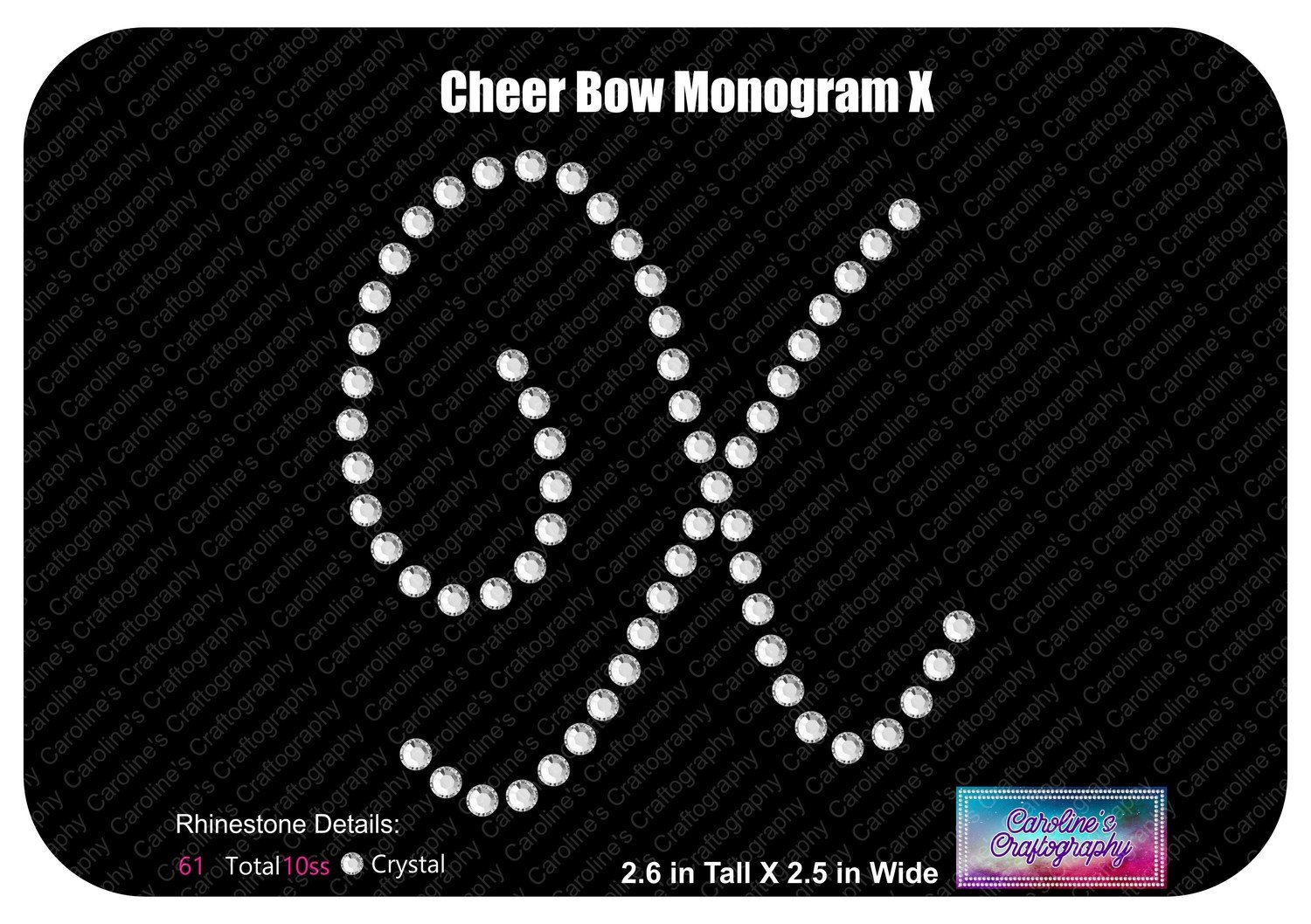 X Monogram Cheer Add-on Stone