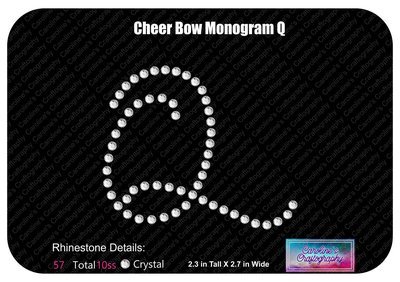 Q Monogram Cheer Add-on Stone