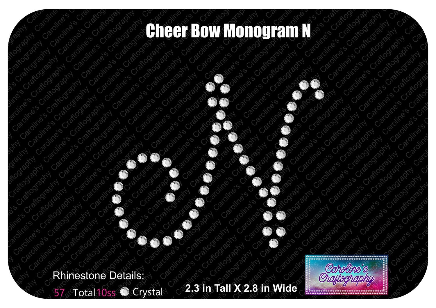 N Monogram Cheer Add-on Stone