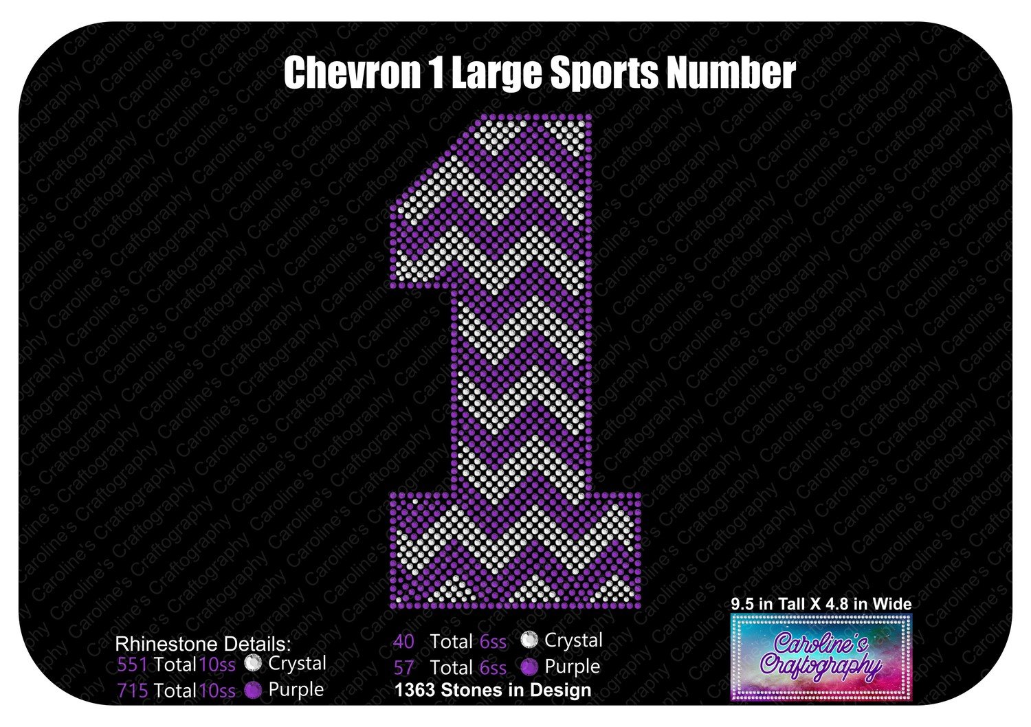 1 Chevron Large Sports Number