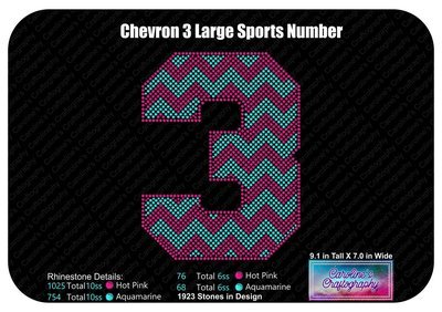 3 Chevron Large Sports Number