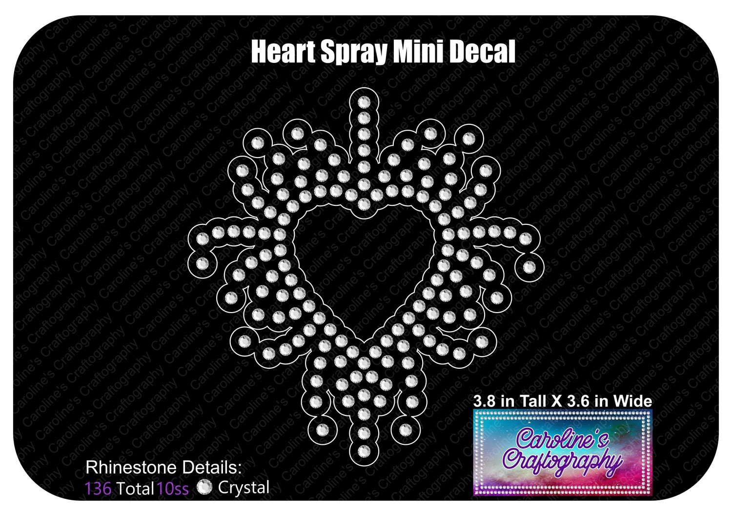 Heart Spray Mini Decal