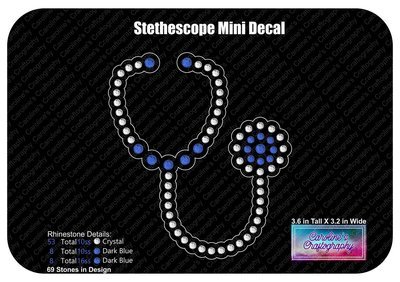 Stethoscope Mini Decal Rhinestone