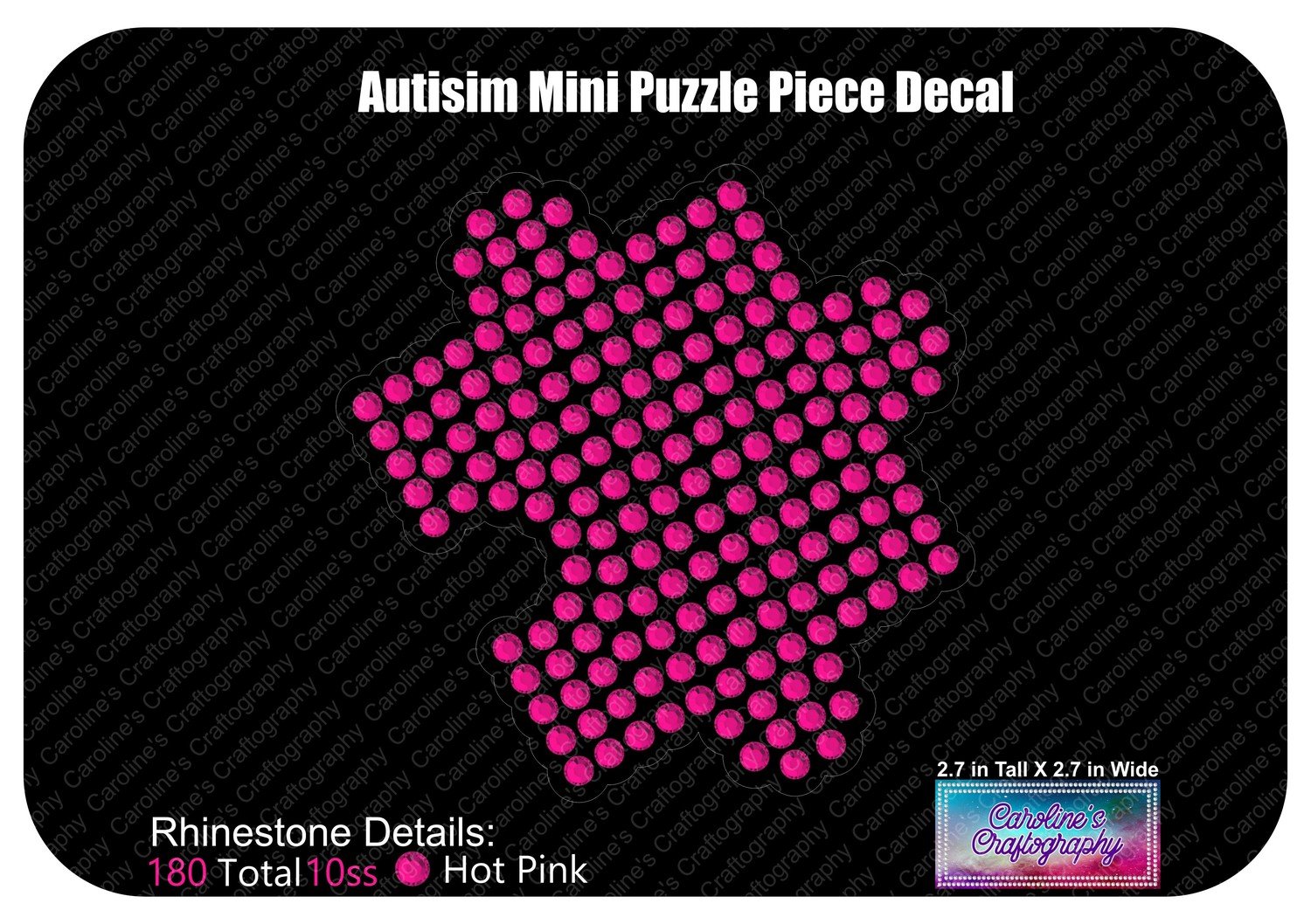Autism Mini Puzzle Piece Decal