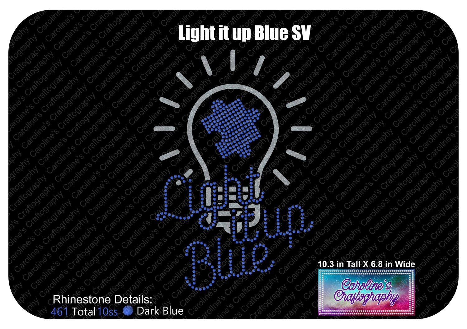 Autism Light it up Blue Stone Vinyl