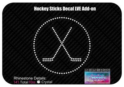 Hockey Sticks Decal LVE Add-on Rhinestone