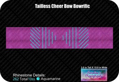 Tailless Cheer Bow Bowrific Rhinestone
