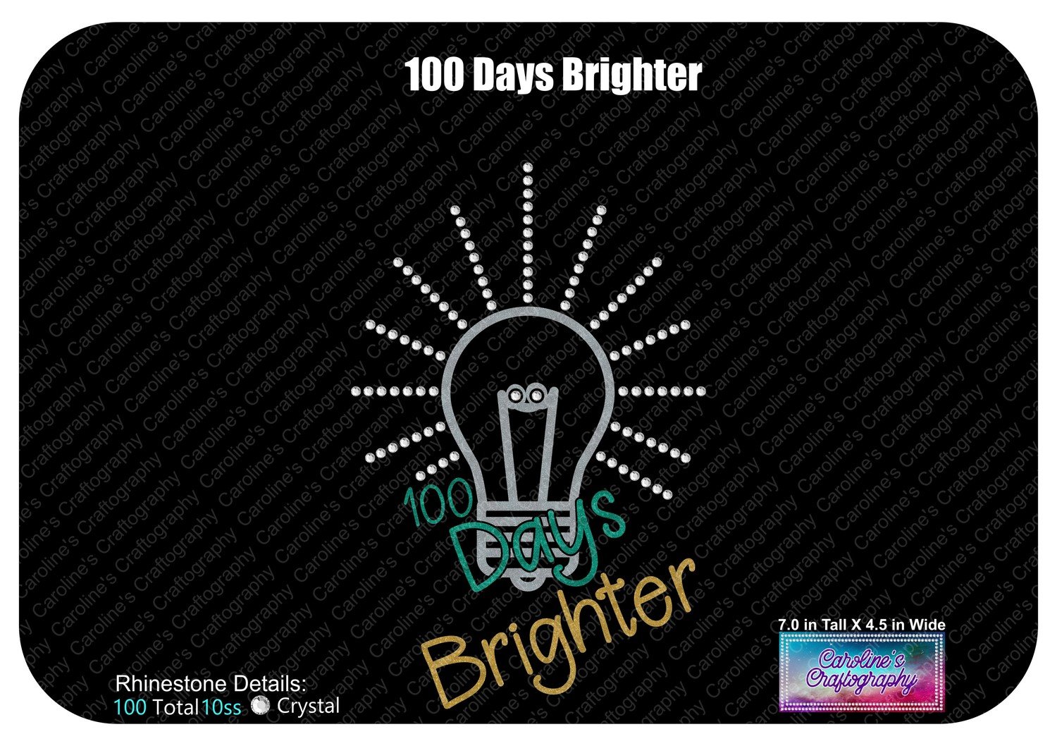 100 Days Brighter (100 Days of School) Stone Vinyl